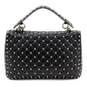 Valentino Black Lambskin Large Rockstud Spike Satchel - Love that Bag etc - Preowned Authentic Designer Handbags & Preloved Fashions