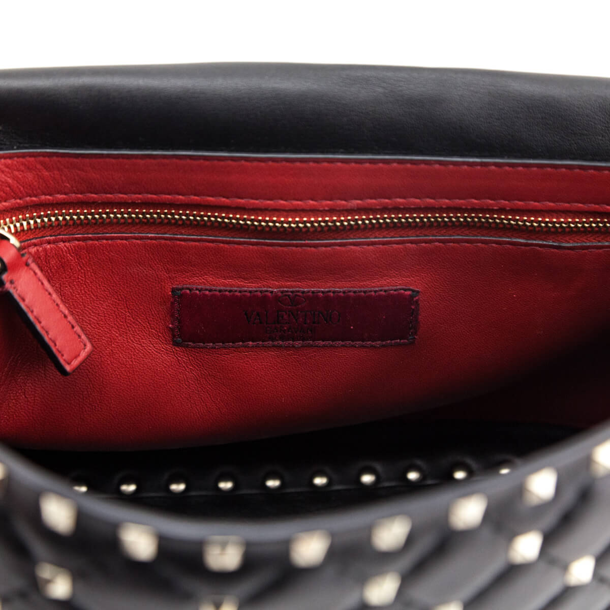 Valentino Black Lambskin Large Rockstud Spike Satchel - Love that Bag etc - Preowned Authentic Designer Handbags & Preloved Fashions
