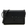Valentino Black Monochrome Rockstud Medium Flip Lock Crossbody Bag - Love that Bag etc - Preowned Authentic Designer Handbags & Preloved Fashions