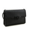 Valentino Black Monochrome Rockstud Medium Flip Lock Crossbody Bag - Love that Bag etc - Preowned Authentic Designer Handbags & Preloved Fashions