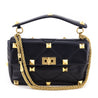 Valentino Black Nappa Large Roman Stud Shoulder Bag - Love that Bag etc - Preowned Authentic Designer Handbags & Preloved Fashions