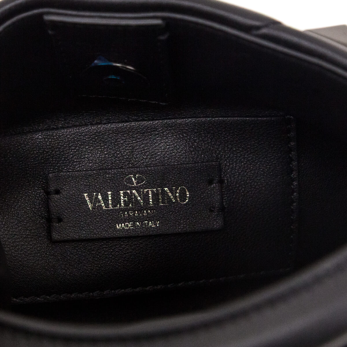 Valentino Black Nappa Monochrome Small Roman Stud The Handle Bag