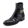 Valentino Black V Logo Leather Boots Size US 10 | EU 40 - Love that Bag etc - Preowned Authentic Designer Handbags & Preloved Fashions