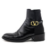 Valentino Black V Logo Leather Boots Size US 10 | EU 40 - Love that Bag etc - Preowned Authentic Designer Handbags & Preloved Fashions