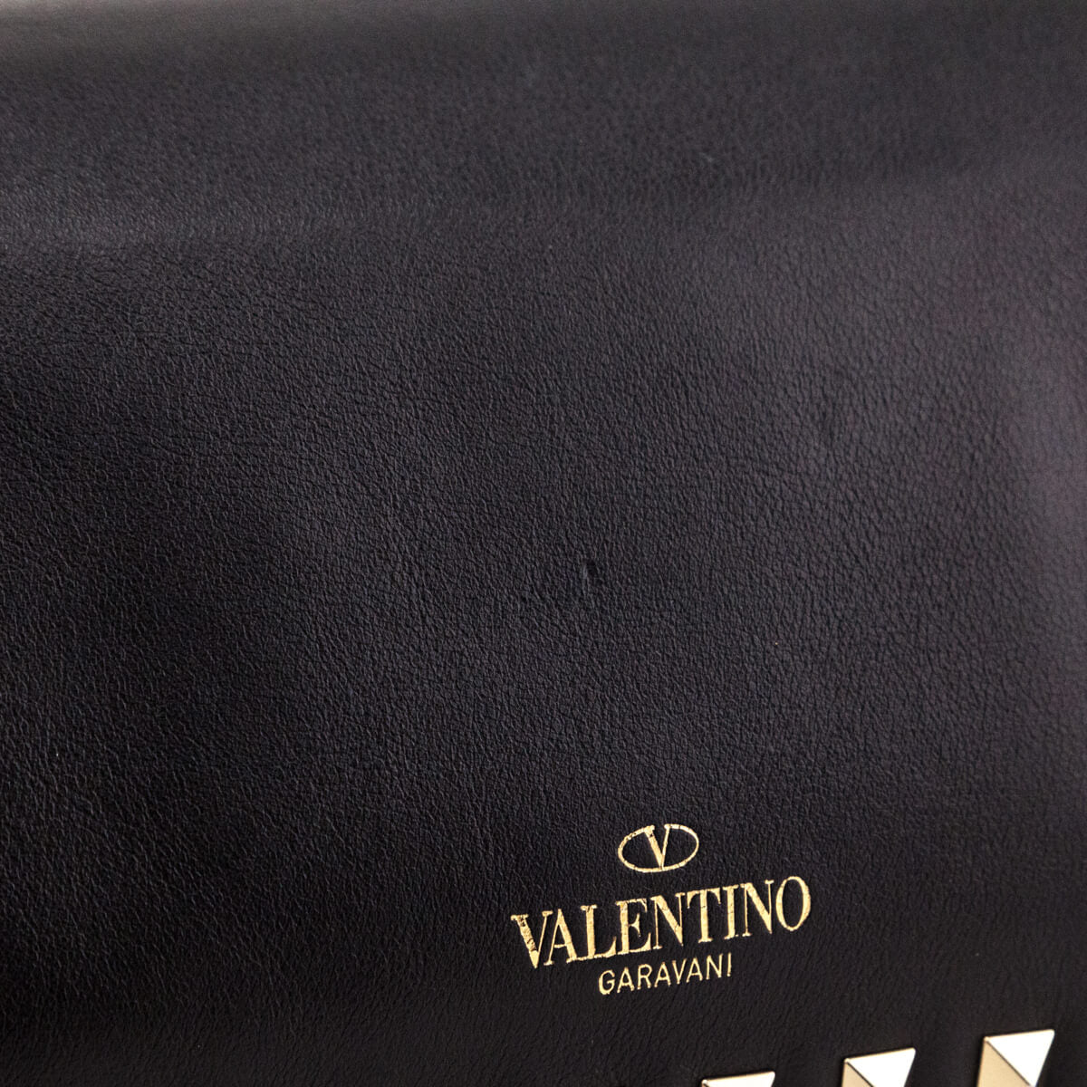 Valentino Black Vitello Mini Rockstud Flap Saddle Crossbody - Love that Bag etc - Preowned Authentic Designer Handbags & Preloved Fashions
