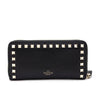 Valentino Black Vitello Rockstud Zip Around Wallet - Love that Bag etc - Preowned Authentic Designer Handbags & Preloved Fashions