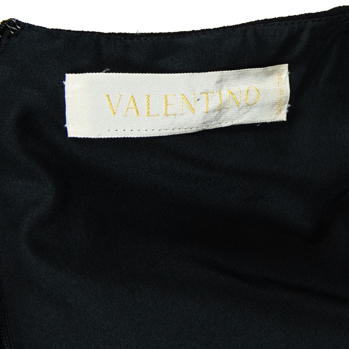Valentino Black Virgin Wool Crepe Flower V-Neck Dress Size S - Love that Bag etc - Preowned Authentic Designer Handbags & Preloved Fashions
