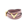 Valentino Blush Leather V Double Tour Bracelet - Love that Bag etc - Preowned Authentic Designer Handbags & Preloved Fashions