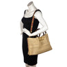 Valentino Natural Straw & Brown Leather Medium VLogo Summer Tote Bag - Love that Bag etc - Preowned Authentic Designer Handbags & Preloved Fashions