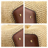 Valentino Natural Straw & Brown Leather Medium VLogo Summer Tote Bag - Love that Bag etc - Preowned Authentic Designer Handbags & Preloved Fashions