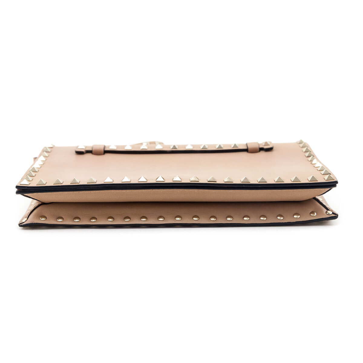Valentino Poudre Nappa Rockstud Wristlet Clutch
