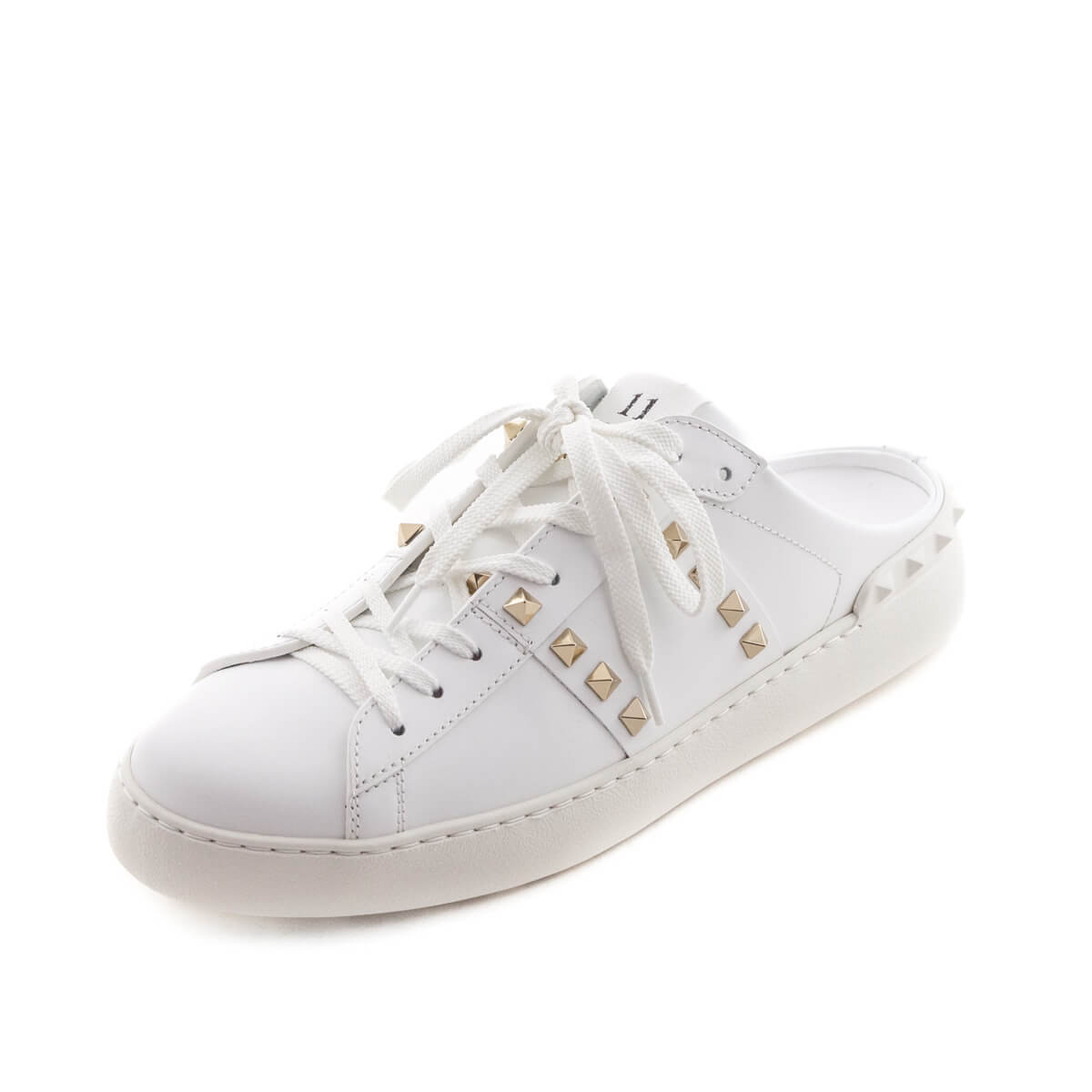 Valentino White Rockstud Untitled Open Slide Sneakers Size US 11 | EU 41 - Love that Bag etc - Preowned Authentic Designer Handbags & Preloved Fashions