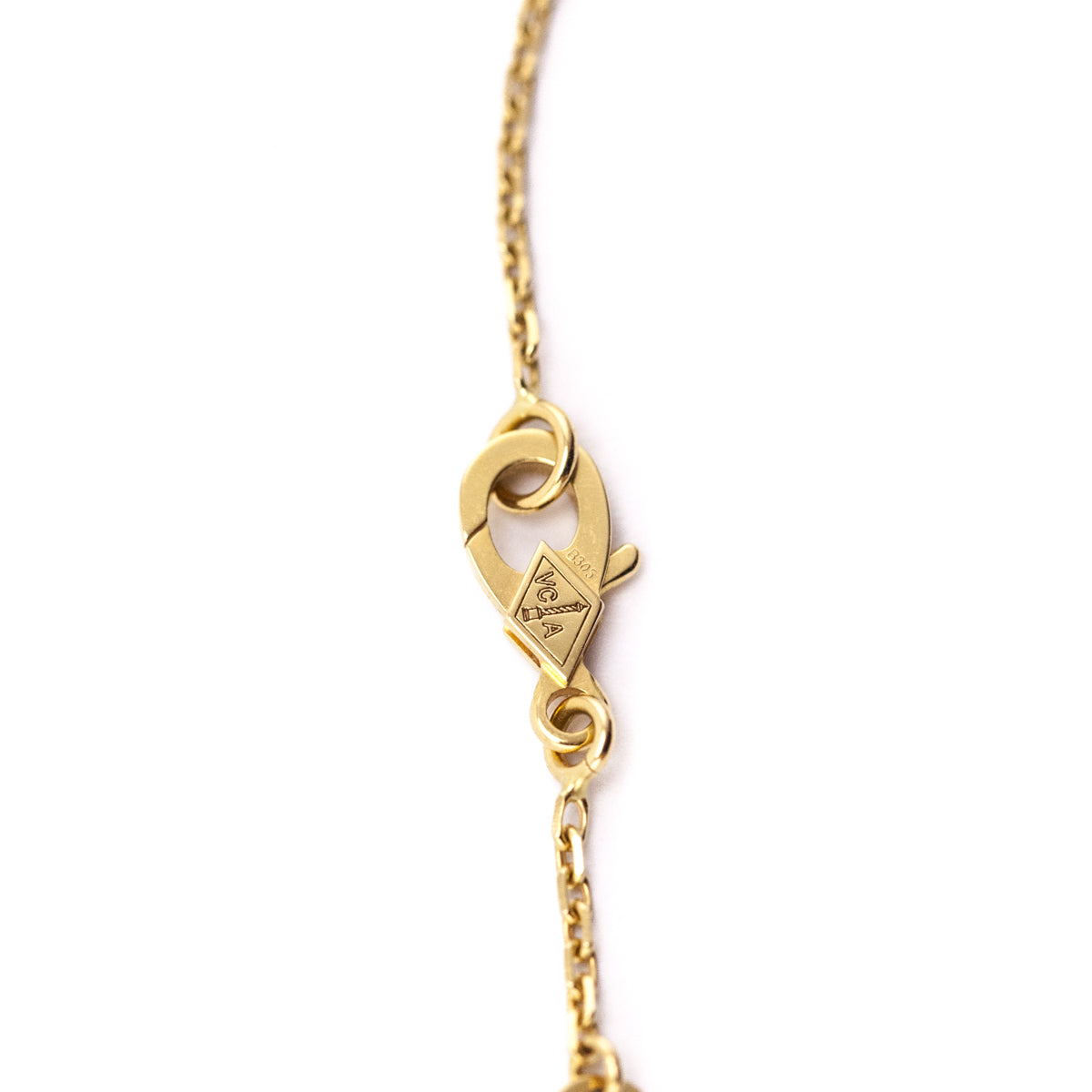 Van Cleef & Arpels 18K Gold Carnelian Vintage Alhambra Pendant Necklace