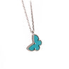 Van Cleef & Arpels 18K White Gold Turquoise Sweet Alhambra Butterfly Pendant Necklace - Love that Bag etc - Preowned Authentic Designer Handbags & Preloved Fashions