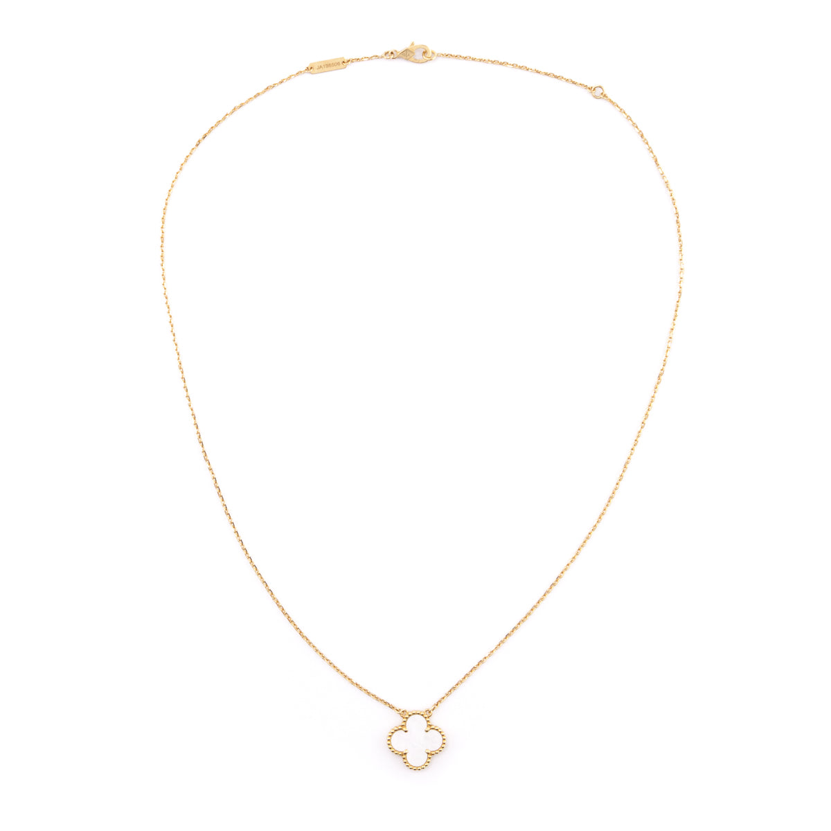 Van Cleef & Arpels 18k Yellow Gold Vintage Alhambra Mother of Pearl Pendant Necklace - Love that Bag etc - Preowned Authentic Designer Handbags & Preloved Fashions