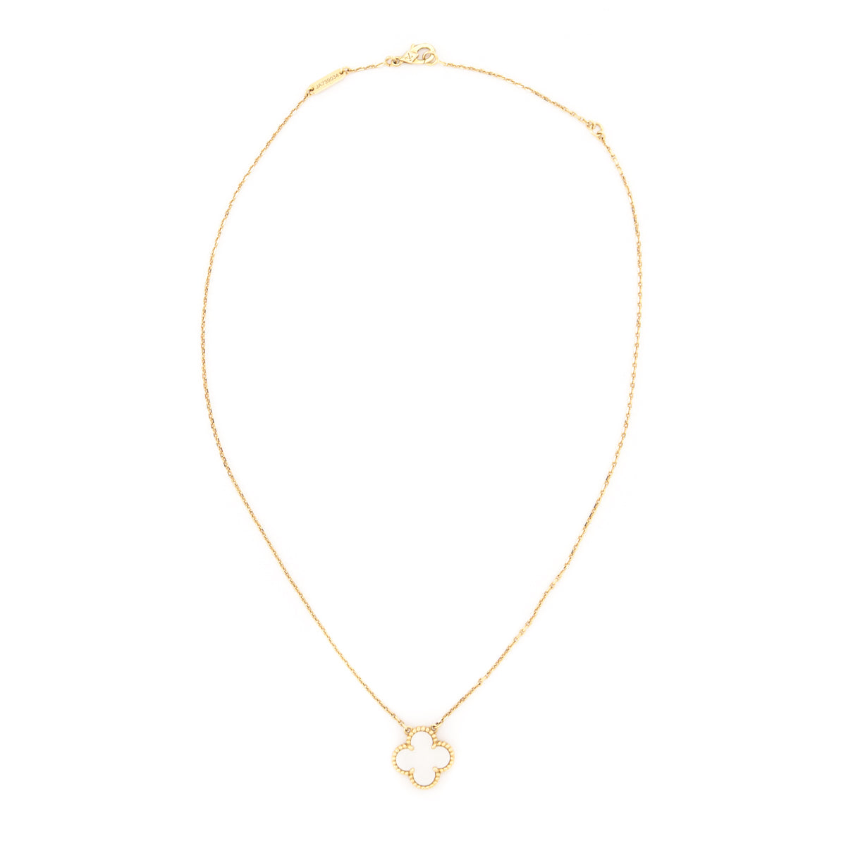 Van Cleef & Arpels 18k Yellow Gold Vintage Alhambra Mother of Pearl Pendant Necklace - Love that Bag etc - Preowned Authentic Designer Handbags & Preloved Fashions