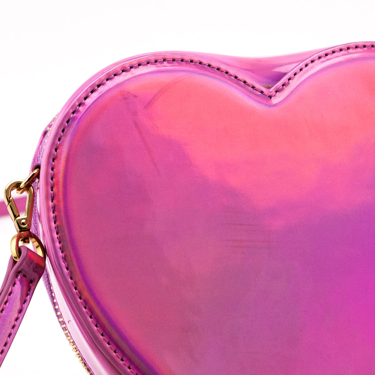 Versace Pink Lemonade Iridescent Fabric Children's Heart Crossbody - Love that Bag etc - Preowned Authentic Designer Handbags & Preloved Fashions