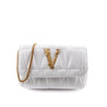 Versace White Quilted Lambskin Virtus Mini Shoulder Bag - Love that Bag etc - Preowned Authentic Designer Handbags & Preloved Fashions