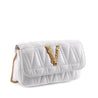 Versace White Quilted Lambskin Virtus Mini Shoulder Bag - Love that Bag etc - Preowned Authentic Designer Handbags & Preloved Fashions