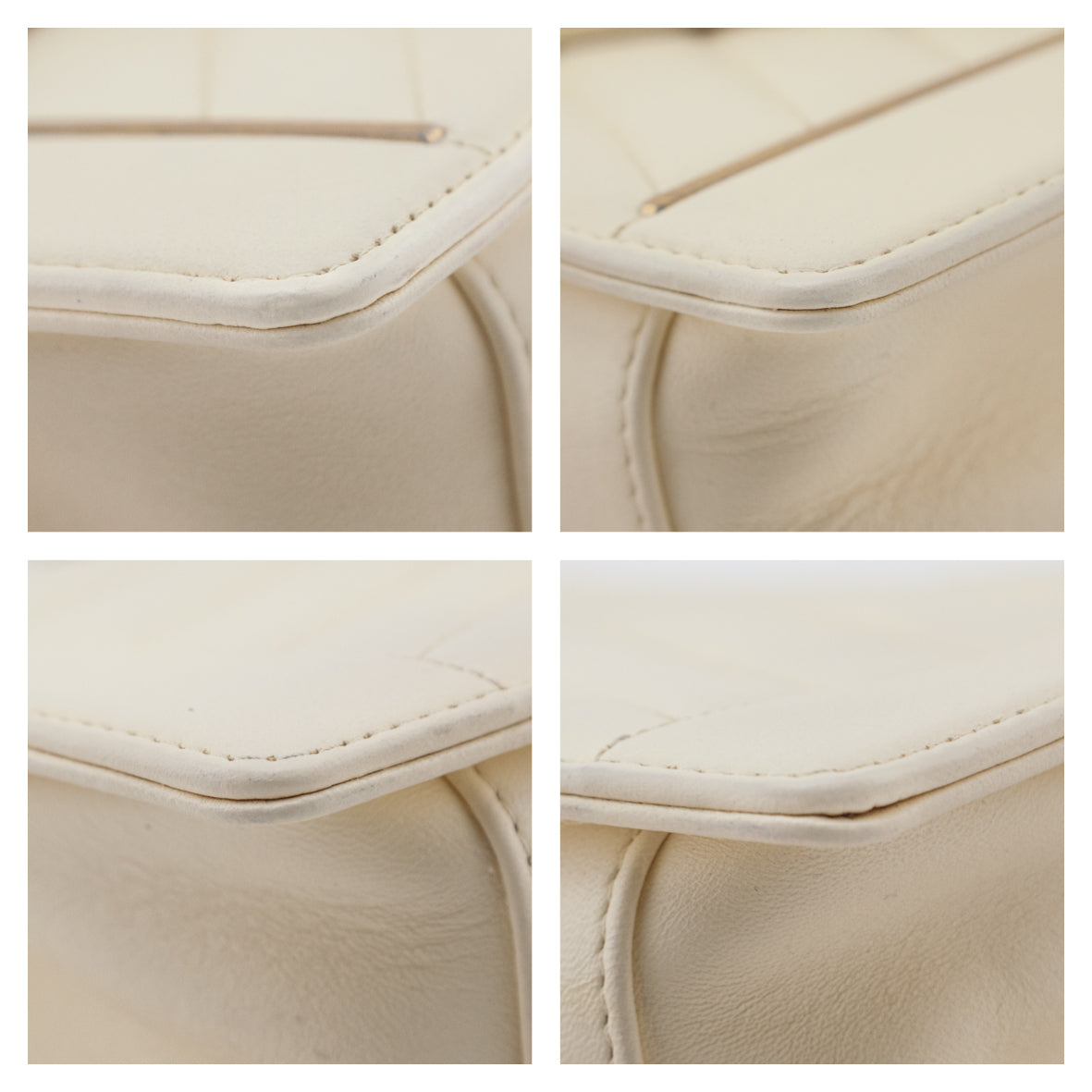 Chanel Ivory Lambskin Reversed Chevron Quilted Flap Bag - Love that Bag etc - Preowned Authentic Designer Handbags & Preloved Fashions