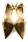 Jimmy Choo Gold Metallic d'Orsay Pointed Toe Pumps Size US 8.5 | EU 38.5 - Love that Bag etc - Preowned Authentic Designer Handbags & Preloved Fashions