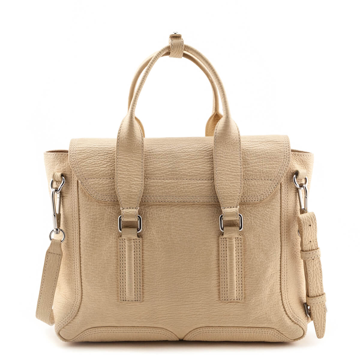3.1 Phillip Lim Beige Textured Calfskin Medium Pashli Satchel - Love that Bag etc - Preowned Authentic Designer Handbags & Preloved Fashions