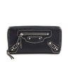 Balenciaga Black Calfskin Classic Highlight Continental Zip Around Wallet - Love that Bag etc - Preowned Authentic Designer Handbags & Preloved Fashions