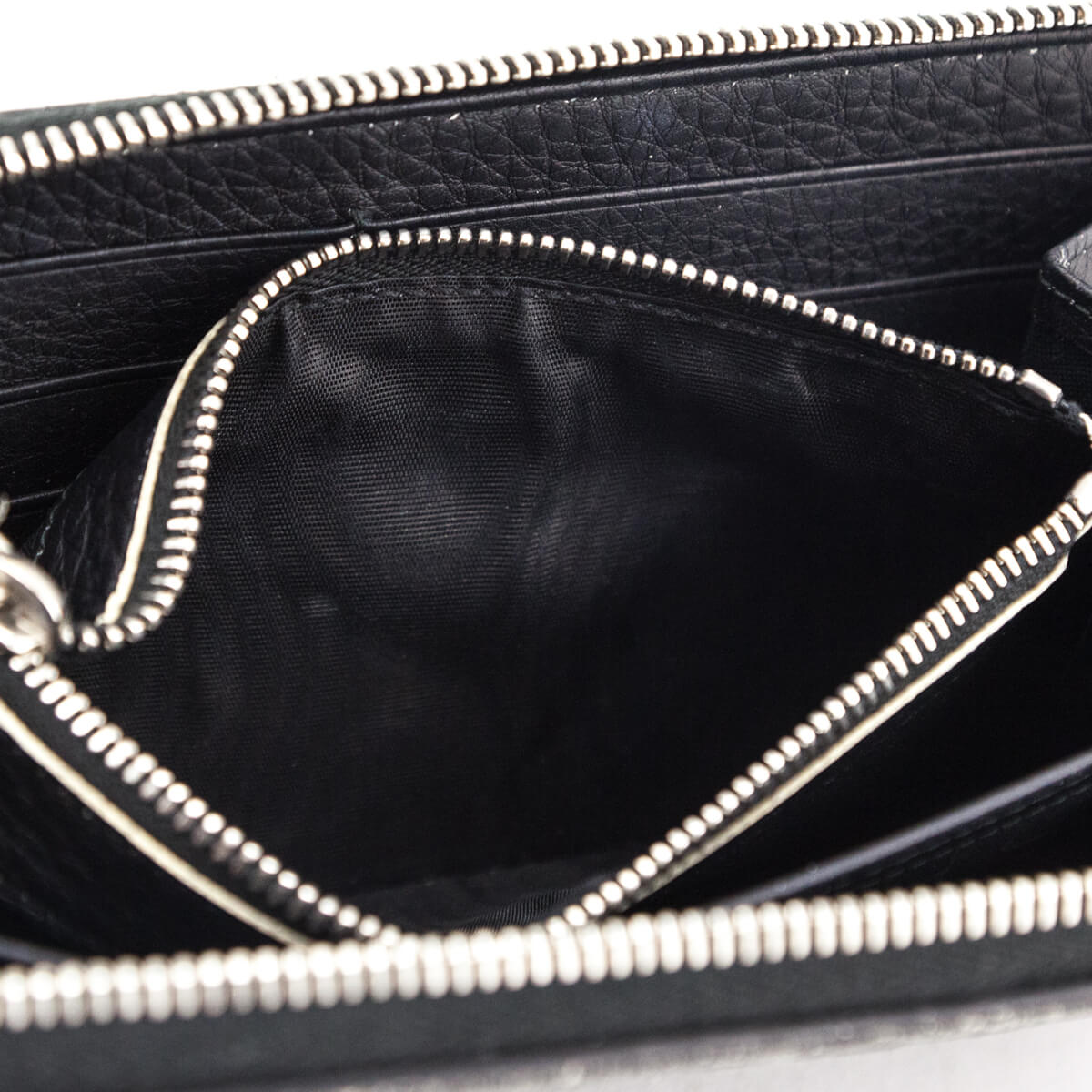 Balenciaga Black Calfskin Classic Highlight Continental Zip Around Wallet - Love that Bag etc - Preowned Authentic Designer Handbags & Preloved Fashions