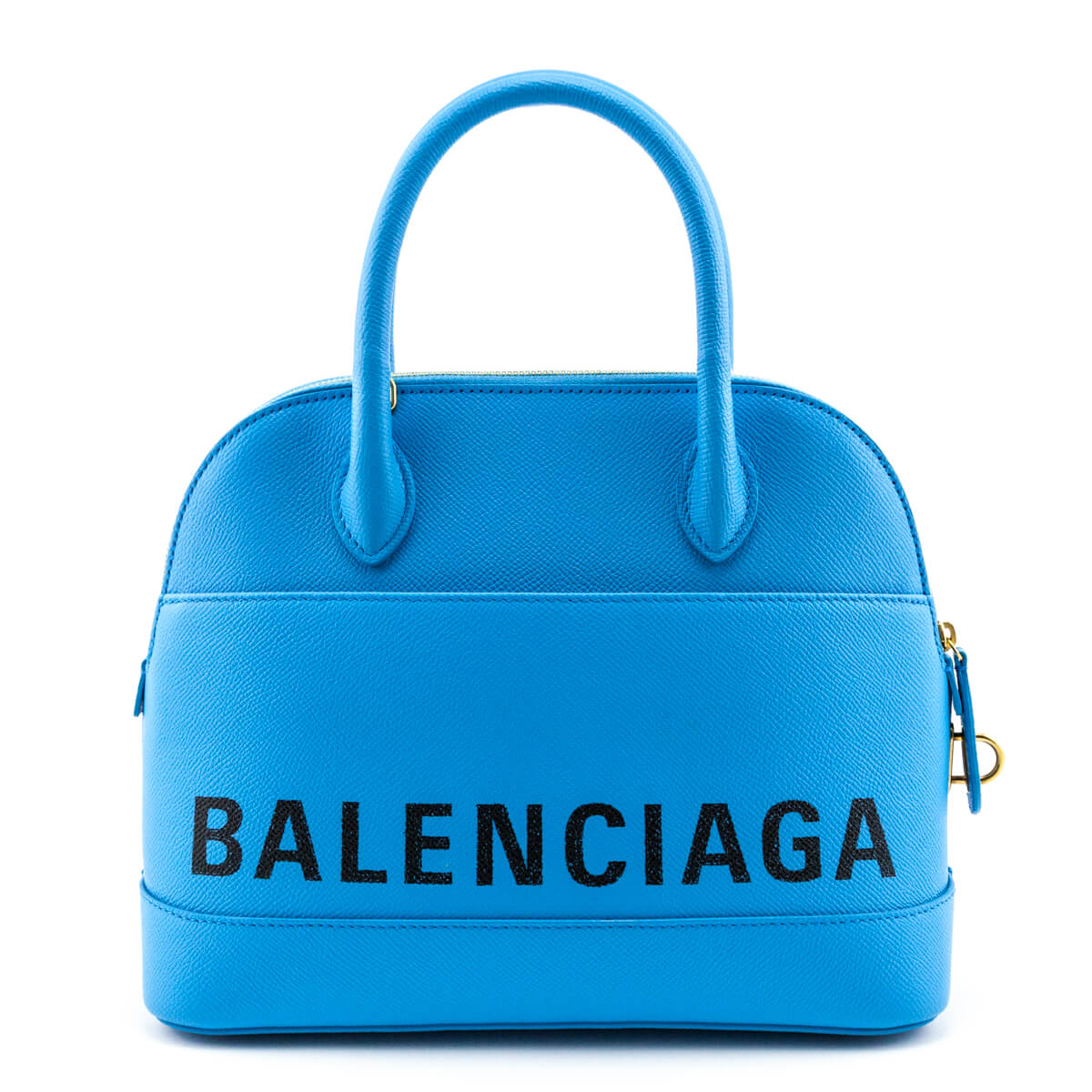 Balenciaga Bleu Turquoise Grained Calfskin S Ville Top Handle Bag