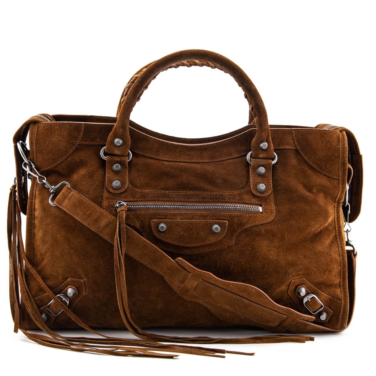 Balenciaga brown leather bag Clearance