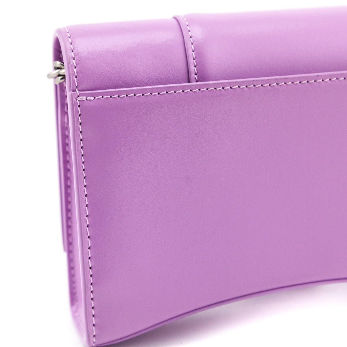 Balenciaga Lilac Calfskin Hourglass Wallet On Chain - Love that Bag etc - Preowned Authentic Designer Handbags & Preloved Fashions