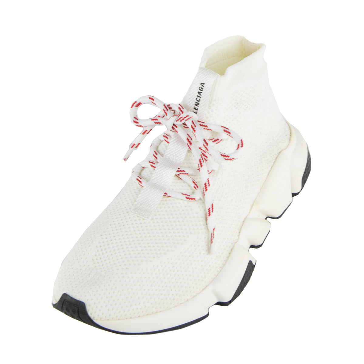 Balenciaga White Lace Up Speed Trainer Sock Sneakers Size US 9 | EU 39 - Love that Bag etc - Preowned Authentic Designer Handbags & Preloved Fashions