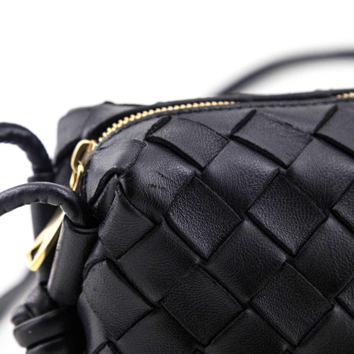 Bottega Veneta Black Nappa Calfskin Intrecciato Mini Loop Camera Bag - Love that Bag etc - Preowned Authentic Designer Handbags & Preloved Fashions