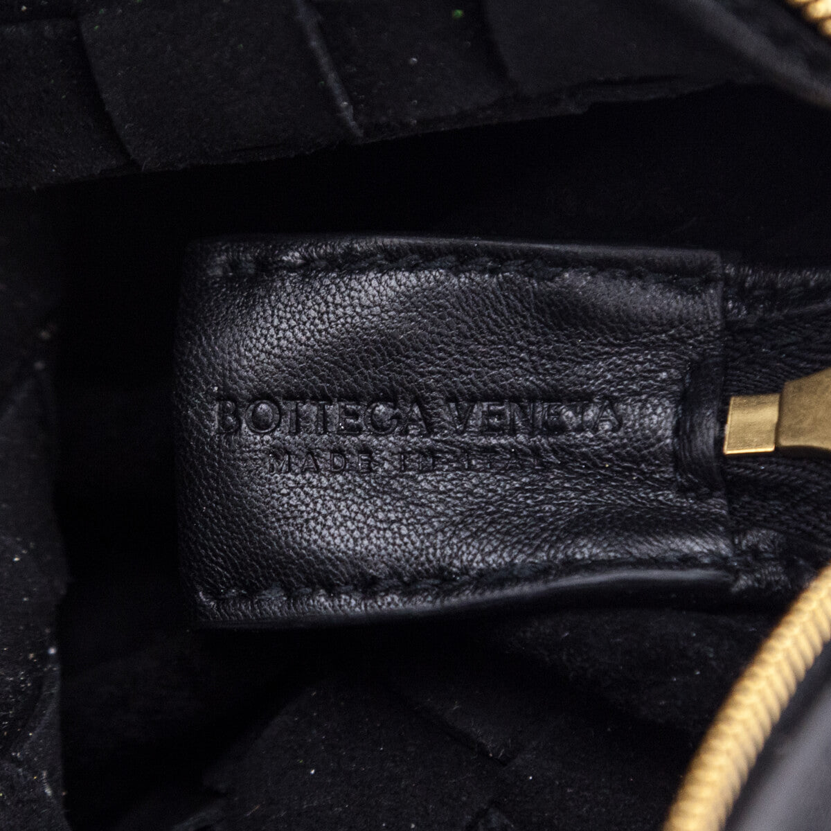 Bottega Veneta Black Nappa Calfskin Intrecciato Mini Loop Camera Bag - Love that Bag etc - Preowned Authentic Designer Handbags & Preloved Fashions