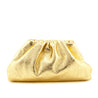 Bottega Veneta Oro Crinkled Metallic Lambskin The Pouch Clutch - Love that Bag etc - Preowned Authentic Designer Handbags & Preloved Fashions