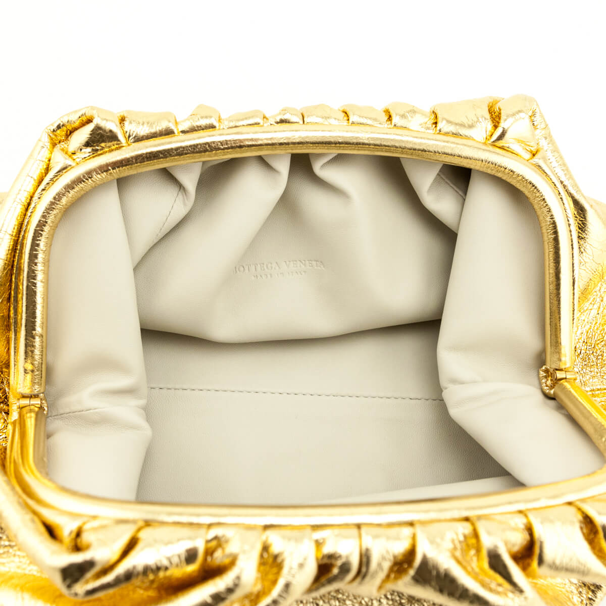Bottega Veneta Gold Metallic Bag - Ann's Fabulous Closeouts