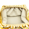Bottega Veneta Oro Crinkled Metallic Lambskin The Pouch Clutch - Love that Bag etc - Preowned Authentic Designer Handbags & Preloved Fashions