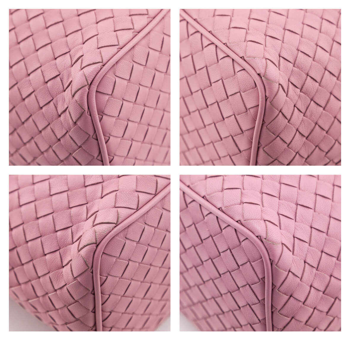 Bottega Veneta Pink Nappa Intrecciato Medium Shoulder Bag - Love that Bag etc - Preowned Authentic Designer Handbags & Preloved Fashions