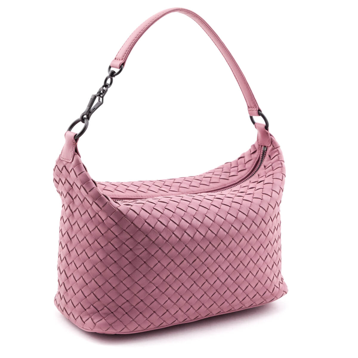 Bottega Veneta Pink Nappa Intrecciato Medium Shoulder Bag - Love that Bag etc - Preowned Authentic Designer Handbags & Preloved Fashions