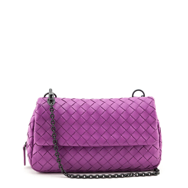 Shop Pre-owned Bottega Veneta Lavender Intrecciato Leather Nodini