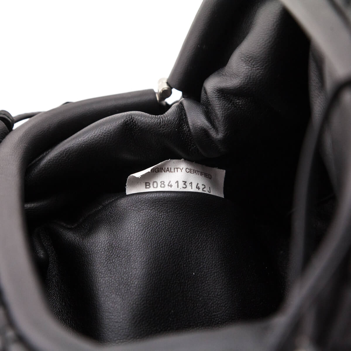 Bottega Veneta Black Intrecciato Nappa The Pouch 20 - Love that Bag etc - Preowned Authentic Designer Handbags & Preloved Fashions