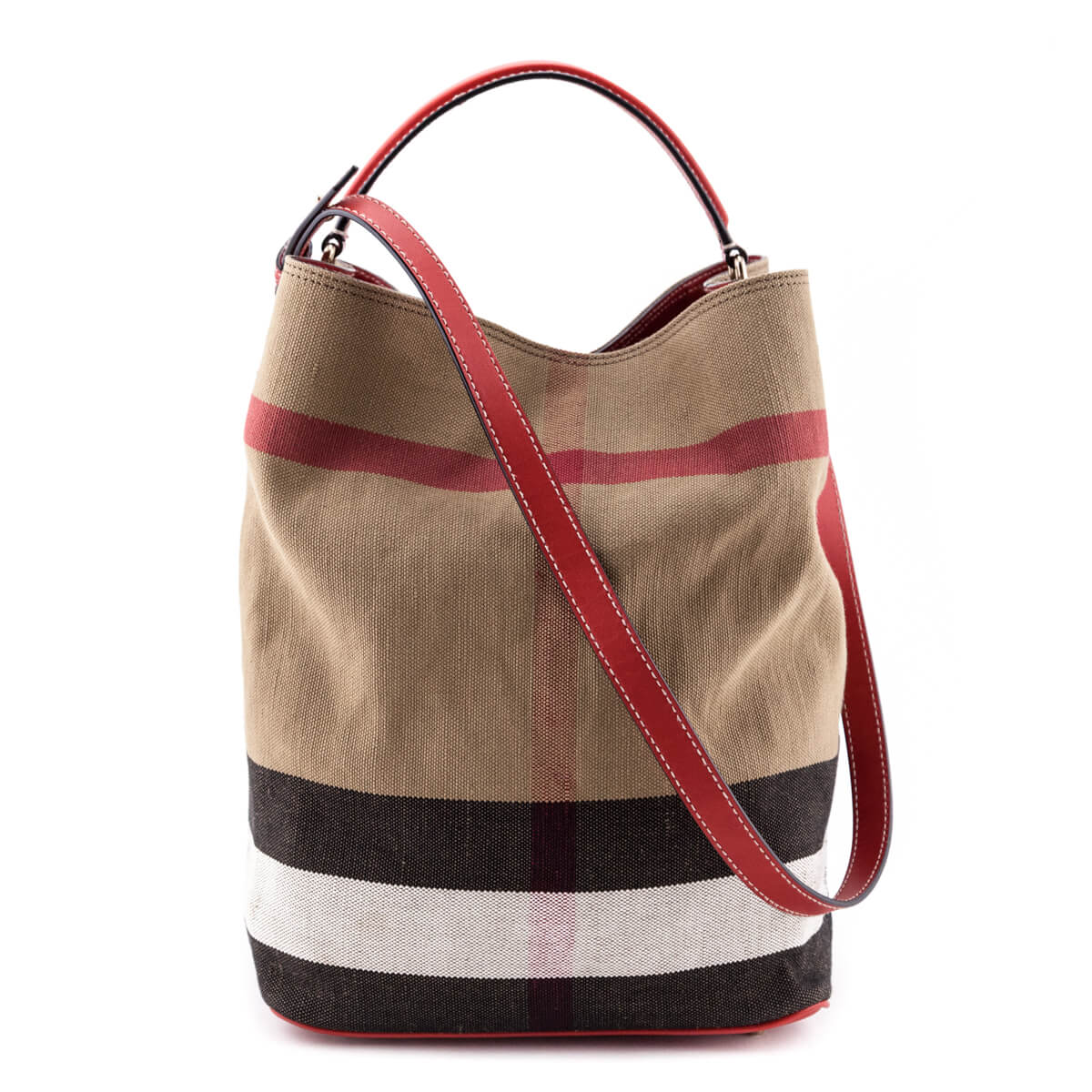 Burberry, Bags, Authentic Burberry Mega Check Canvas Bucket Large  Shoulder Tote Bag