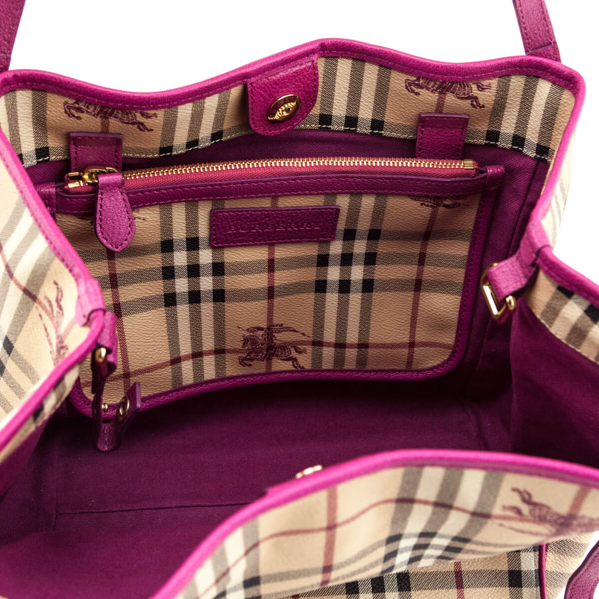 Ll Mn Freya Ll6 Tote Bag - Burberry - Brght Red/Dusky Pink - Cotton  Multiple colors Cloth ref.794569 - Joli Closet