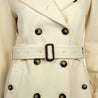Burberry Ivory Wool Double Breasted Belted Coat Size S | UK 8 - Love that Bag etc - Preowned Authentic Designer Handbags & Preloved Fashions