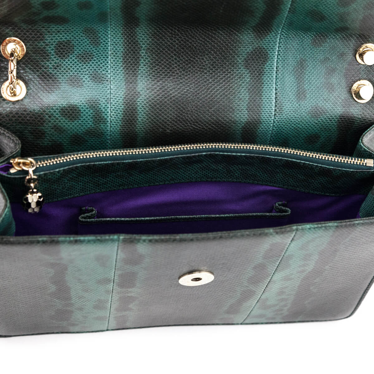 Bvlgari Green Karung Medium Serpenti Forever Flap Bag - Love that Bag etc - Preowned Authentic Designer Handbags & Preloved Fashions