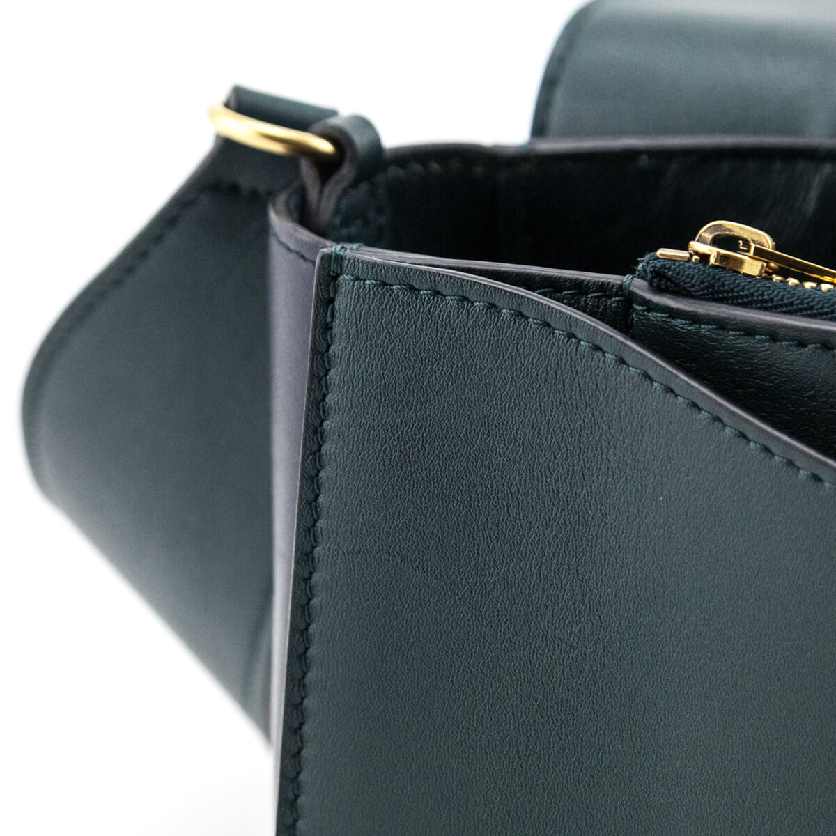 Celine Amazone & Dark Navy Smooth Calfskin Medium Frame Shoulder Bag