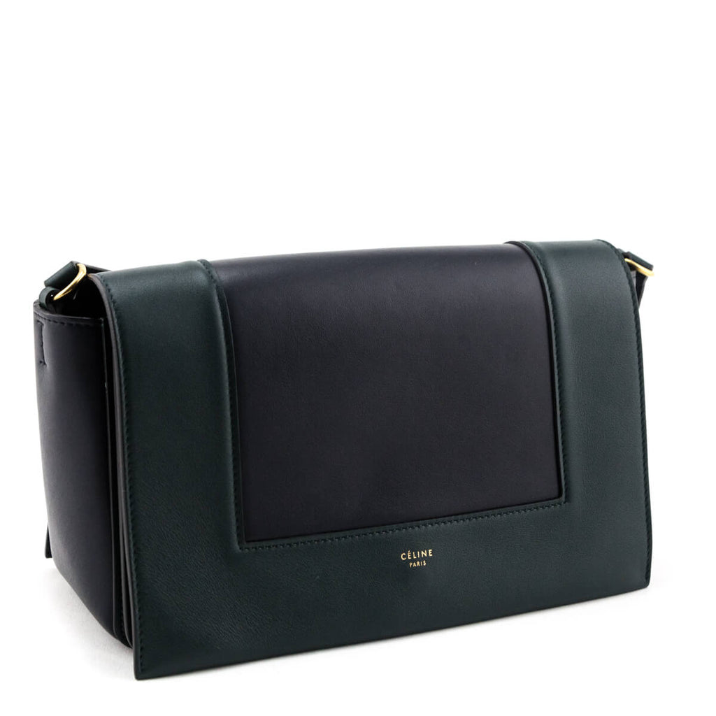 Celine Amazone & Dark Navy Smooth Calfskin Medium Frame Shoulder Bag