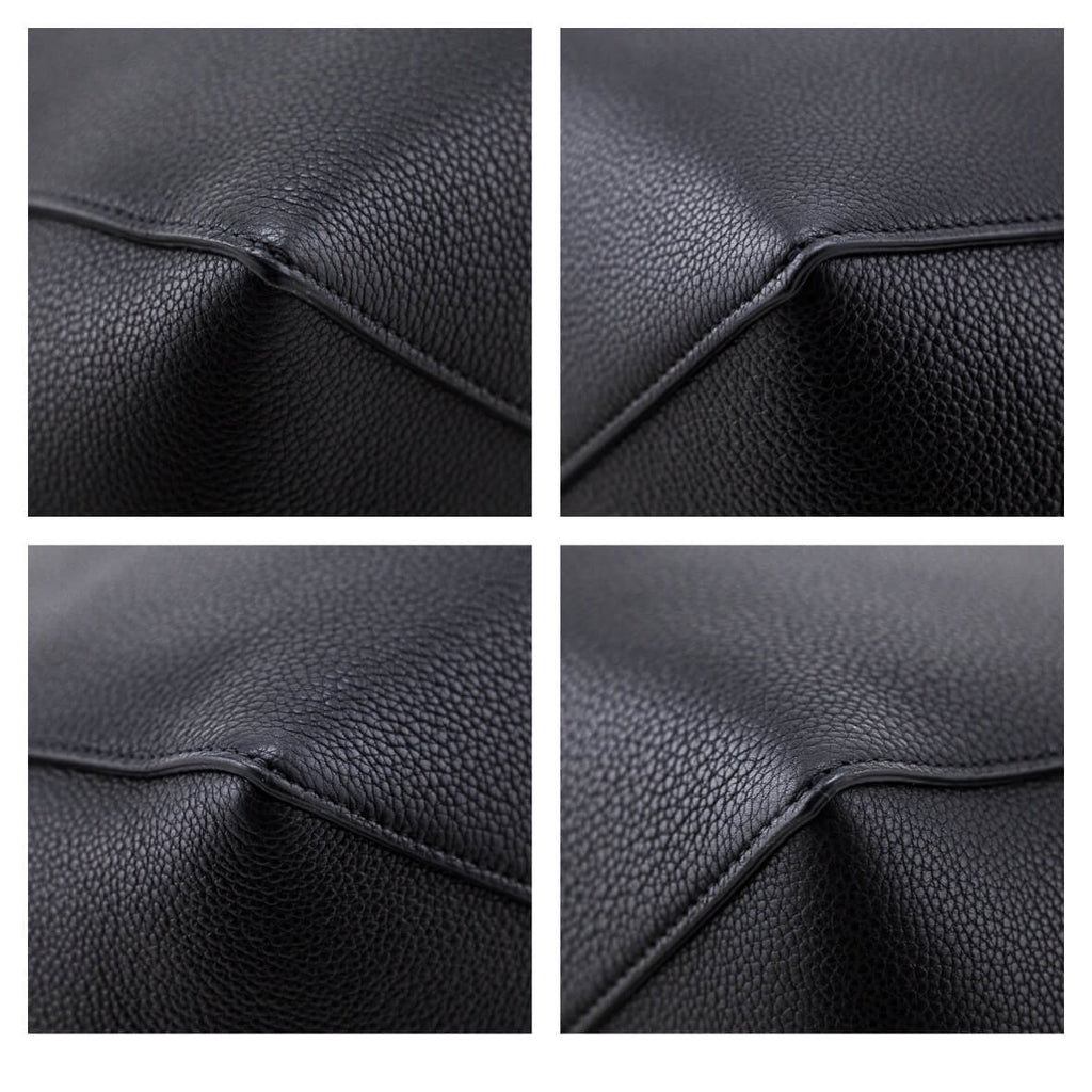 CELINE Soft Grained Calfskin Small Belt Cabas Phantom Black 1289042