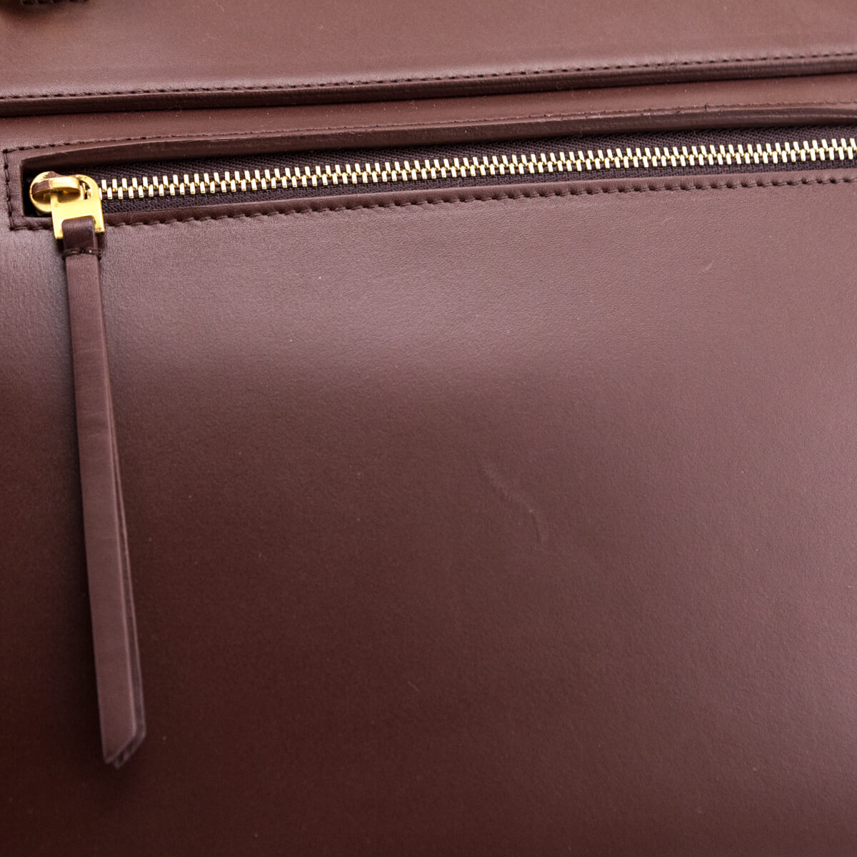 CELINE Belt Bag / Burgundy Smooth and Grained Leather Mini Belt Bag