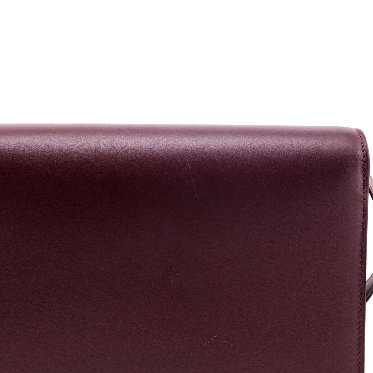 CELINE Box Calfskin Small Classic Box Flap Bag Burgundy 1197868